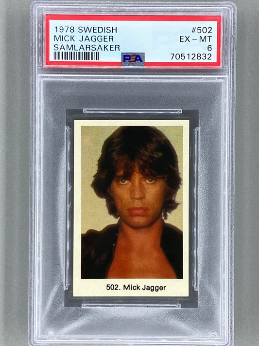 1978 Swedish #502 Mick Jagger Samlarsaker PSA 6 Pop 3 (Music)