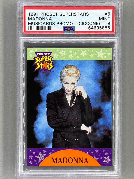 1991 Proset Superstars #5 Madonna Musicards Promo PSA 9 Pop 14 (Music)