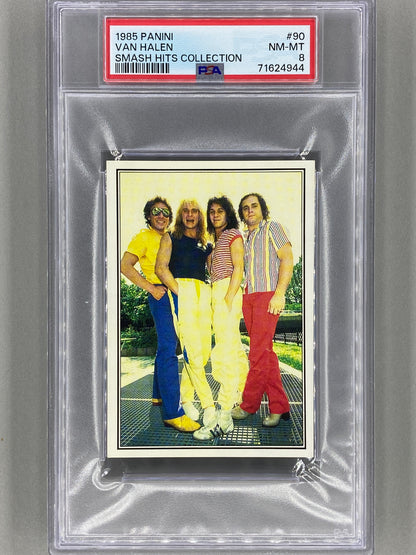 1985 Panini #90 Van Halen Smash Hits Collection PSA 8 Pop 13 - 1 Higher (Music)