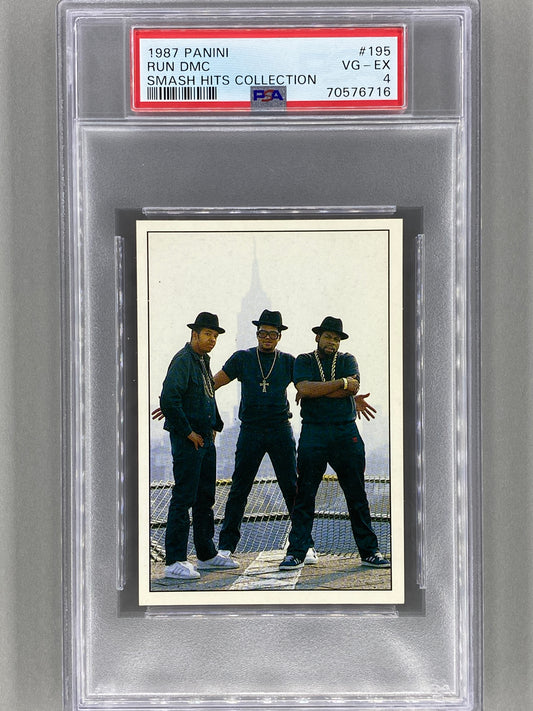 1987 Panini #195 Run DMC Smash Hits Collection PSA 4 Pop 2 (Music)