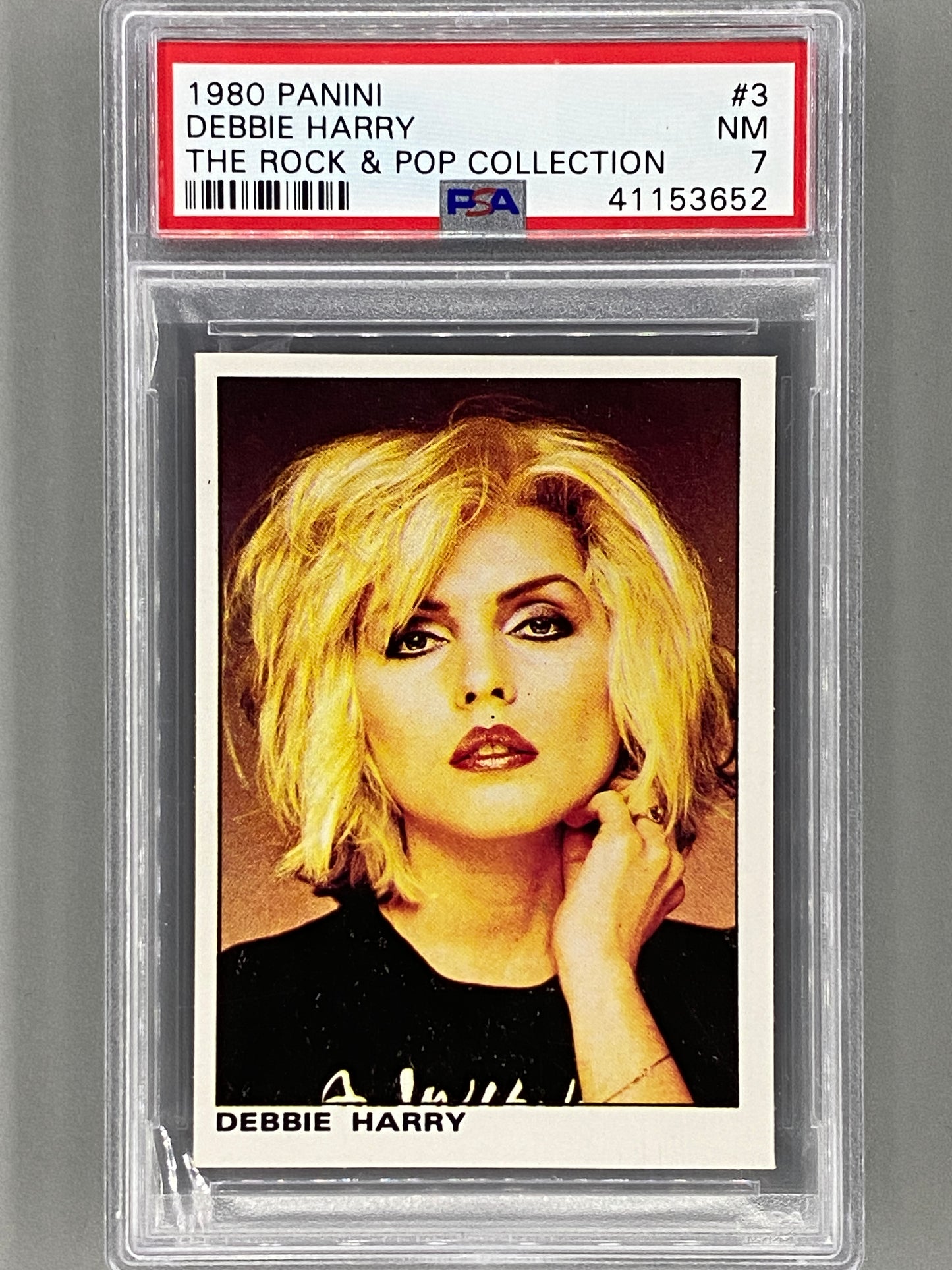 1980 Panini #3 Debbie Harry The Rock & Pop Collection PSA 7 Pop 3 (Music)