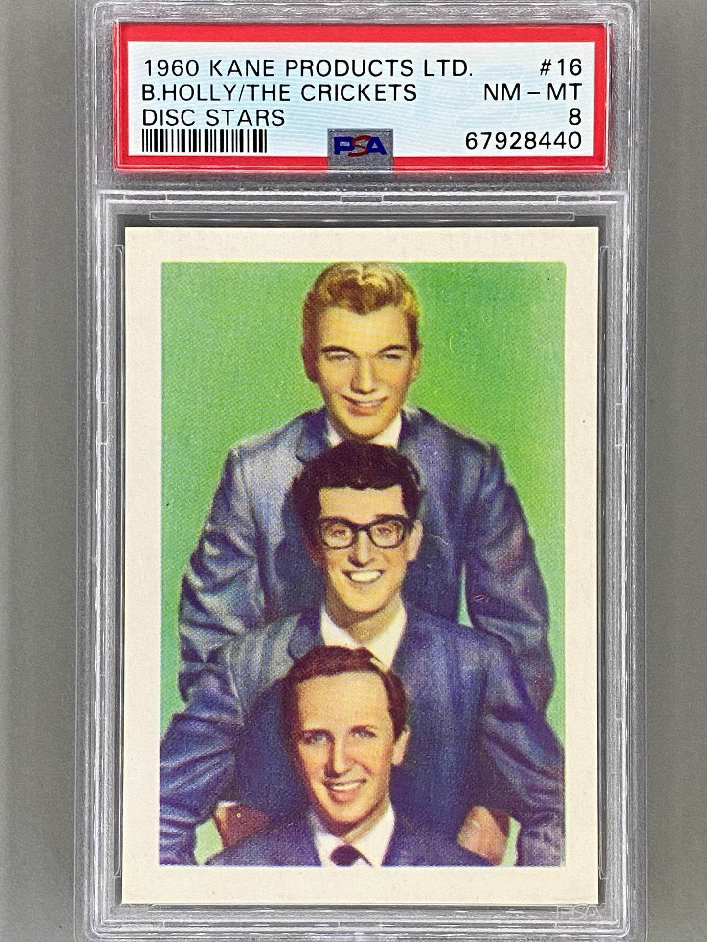 1960 Kane Products Ltd #16 buddy Holly / Crickets Disc Stars PSA 8 Pop 7 - None Higher (Music)