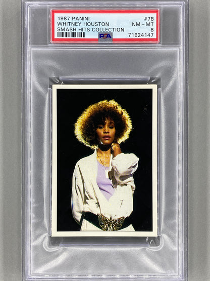 1987 Panini #78 Whitney Houston The Smash Hits Collection PSA 8 - Pop 10 (Music)