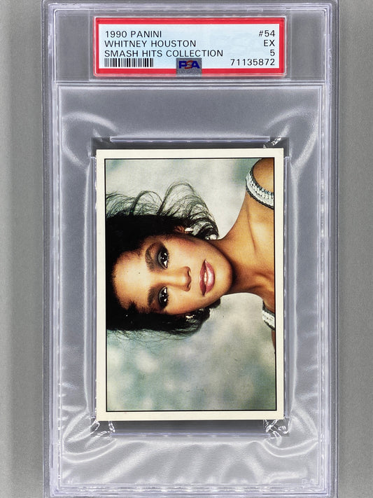 1990 Panini #54 Whitney Houston Smash Hits Collection PSA 5 - Pop 1 (Music)