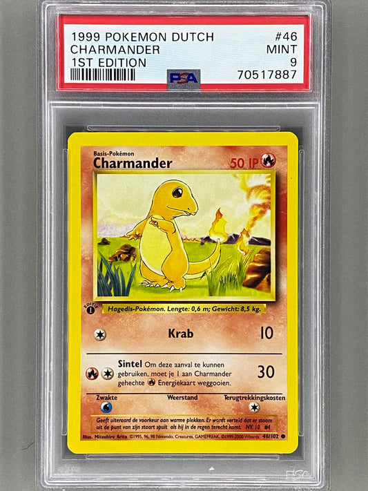 1999 Pokemon Dutch #46 Charmander 1st Edition PSA 9