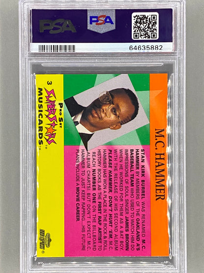 1991 Proset Superstars #3 MC Hammer Musicards Promo PSA 9 Pop 7 (Music)