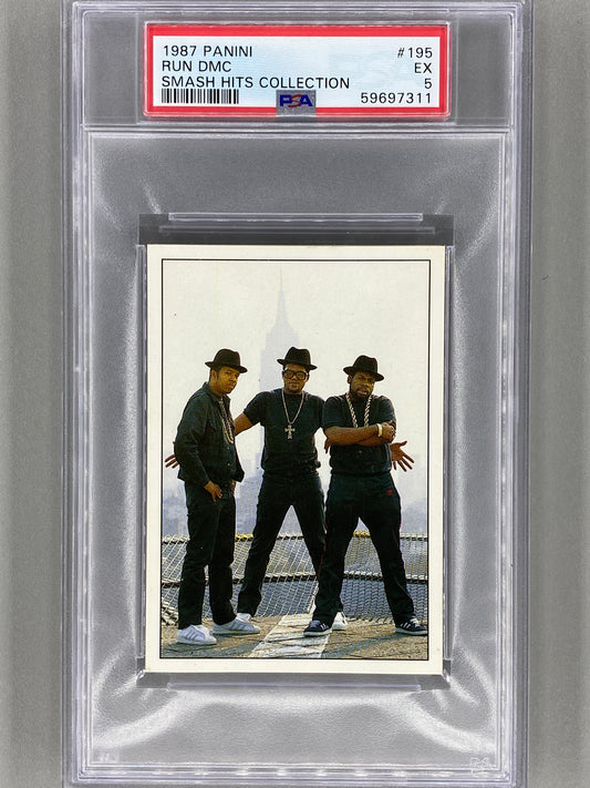 1987 Panini #195 Run DMC Smash Hits Collection PSA 5 - Pop 3 (Music)