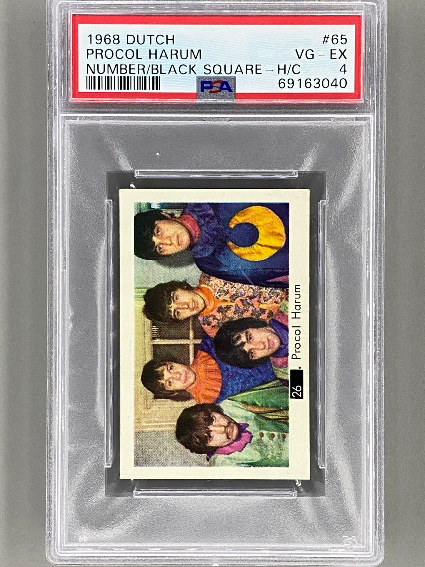 1968 Dutch #65 Procol Harum Number/ Blk Sq - Hand Cut PSA 4 Pop 1 (Music)