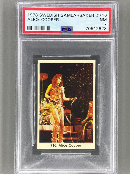 1978 Swedish #716 Alice Cooper Samlarsaker PSA 7 Pop 1  (Music)