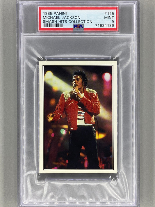 1985 Panini #125 Michael Jackson Smash Hits Collection PSA 9 - Pop 7 (Music)