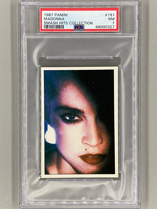 1987 Panini #191 Madonna Smash Hits Collection PSA 7 (Music)