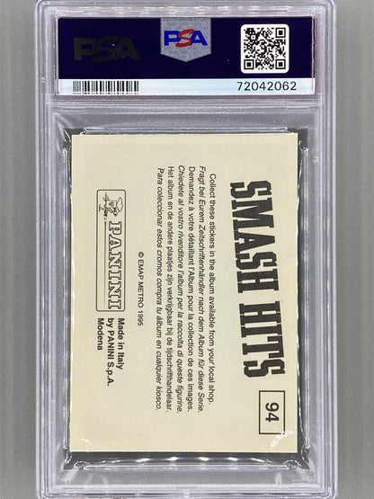 1995 Panini #94 Nirvana Smash Hits Stickers PSA 8 Pop 54 (Music)