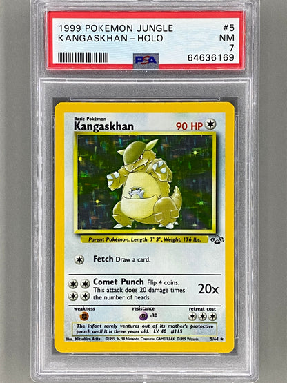 1999 Pokemon Jungle #5 Kangaskhan Holo PSA 7 – Cardboard Portfolio