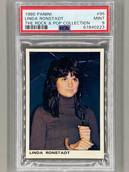 1980 Panini #95 Linda Ronstadt The Rock & Pop Collection PSA 9 - Pop 3 (Music)